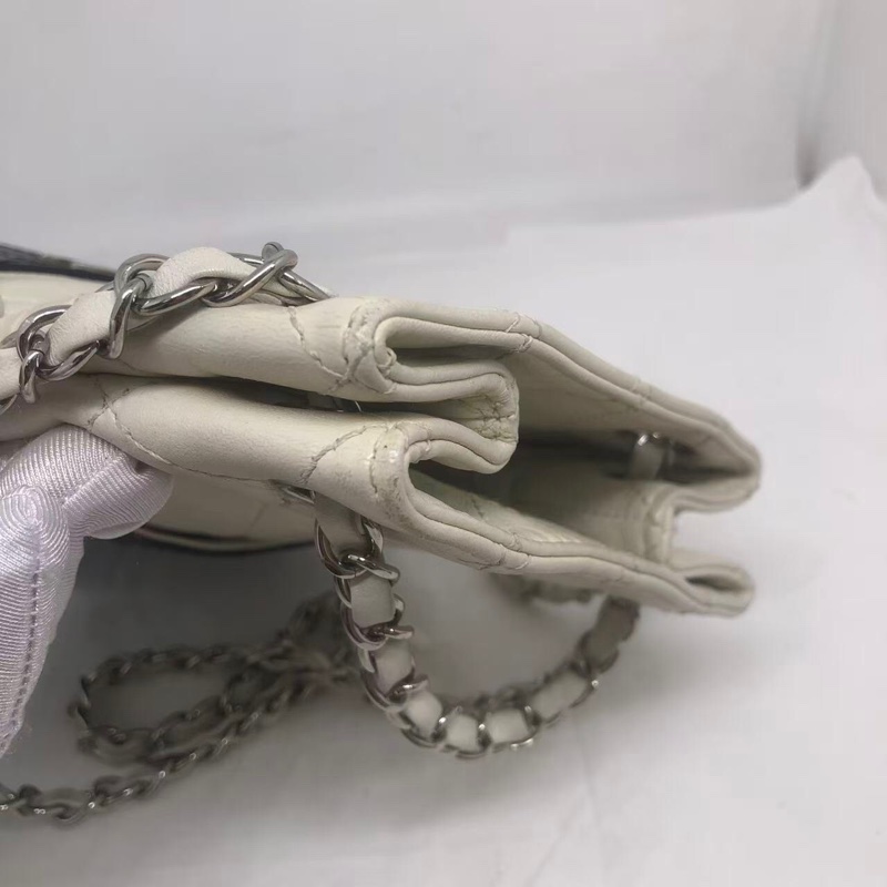 二手Chanel香奈兒黑白牛奶盒子包竪版tote-16