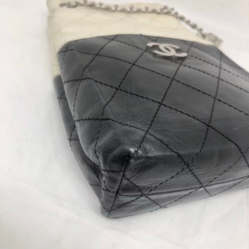 二手Chanel香奈兒黑白牛奶盒子包竪版tote-22