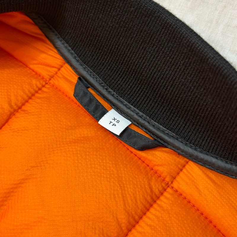 英國B家男款對比衣袖徽標圖案羊毛飛行夾克/深松柏綠XS-14