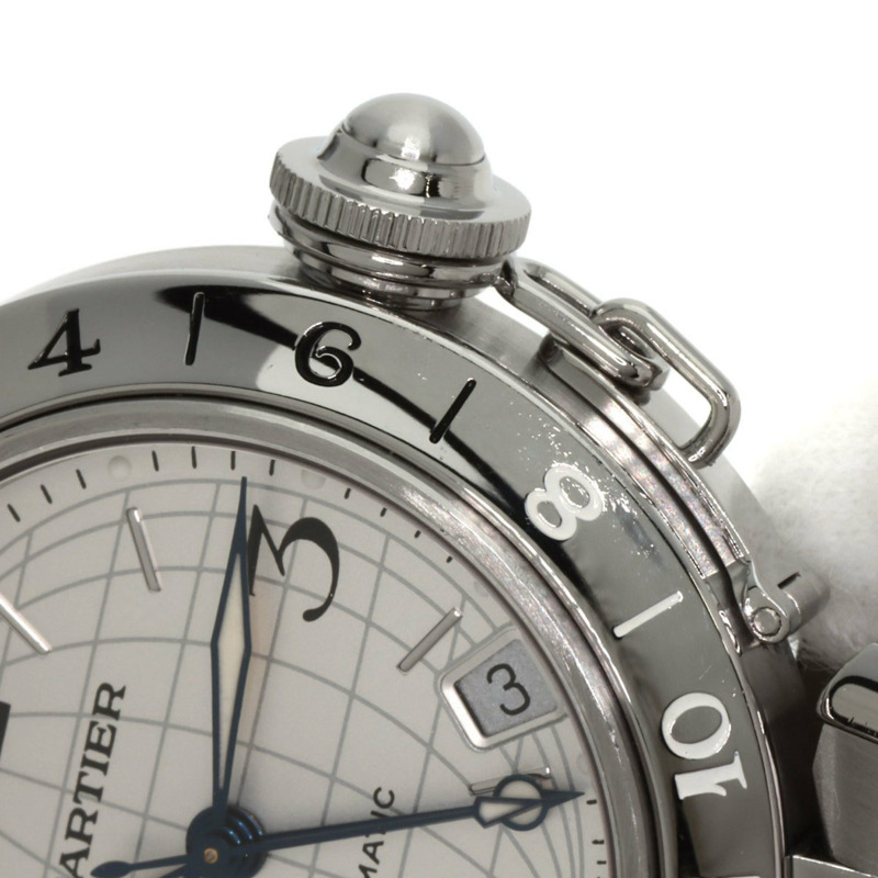 卡地亞 W31078M7 Pasha C Meridian GMT 男童不鏽鋼腕錶-13