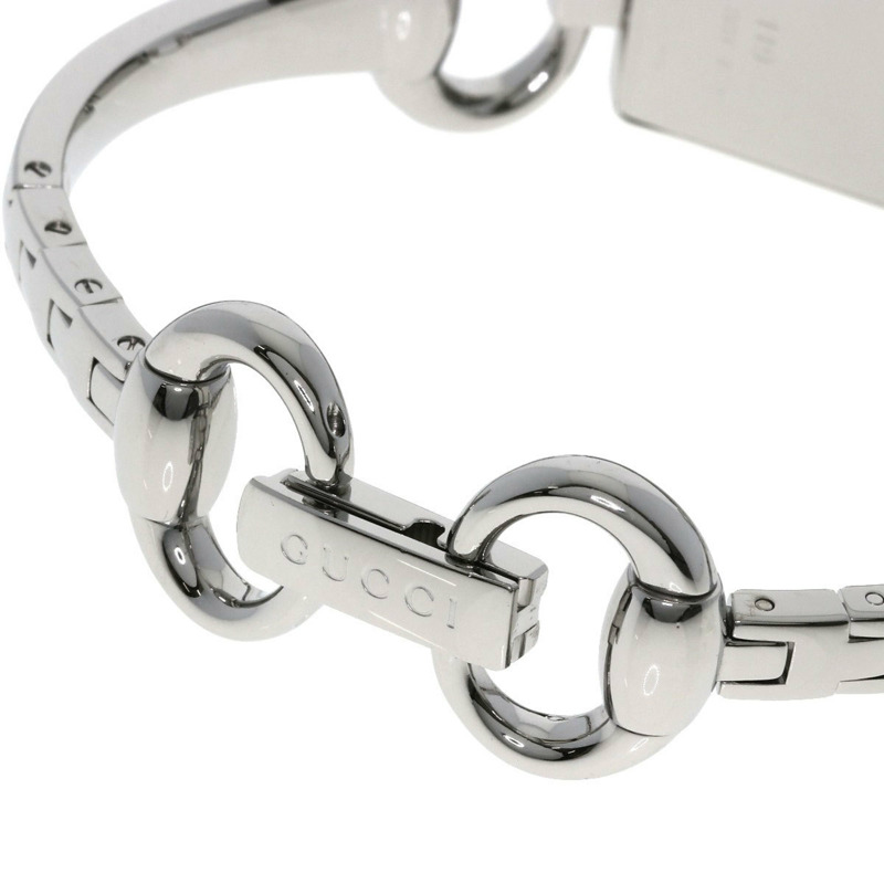 Gucci YA119 方形錶盤不鏽鋼女錶-7