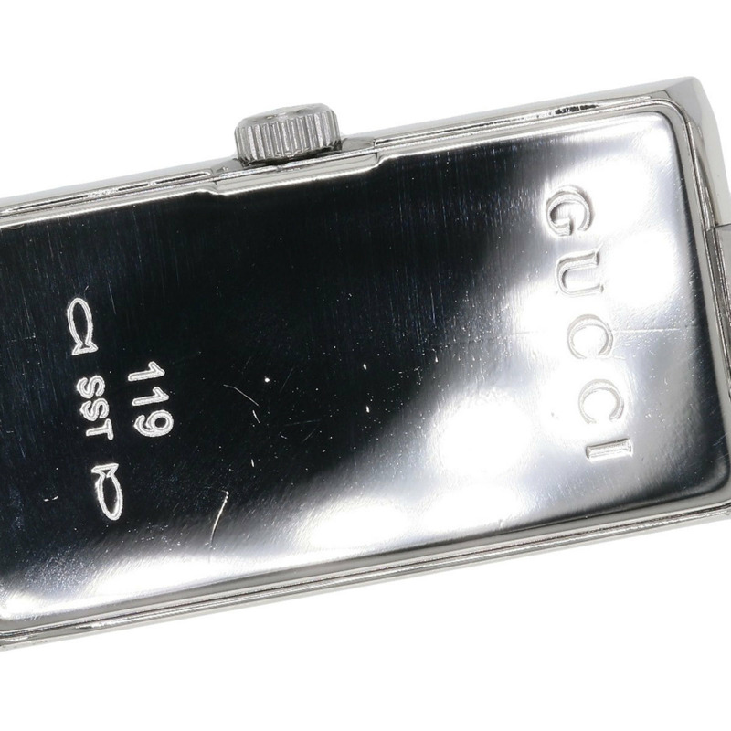 Gucci YA119 方形錶盤不鏽鋼女錶-20