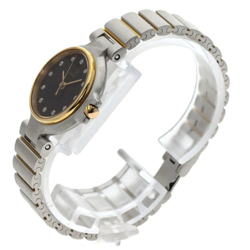 登喜路千禧系列12鑽腕錶,不鏽鋼材質,SSxGP,男童款-1