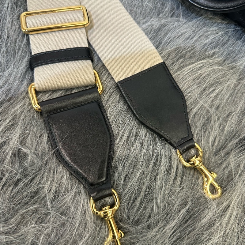 Gucci 黑牛皮壓紋金釦手提斜背波士頓包-12