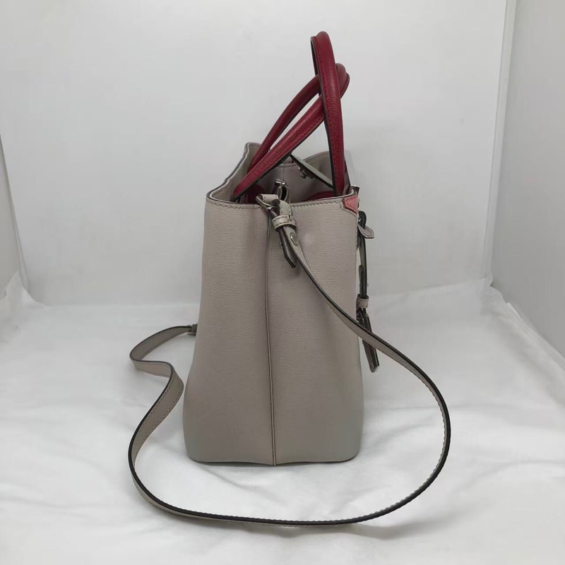 二手Fendi 2Jours灰色拼紫色怪獸印，配件肩帶-2