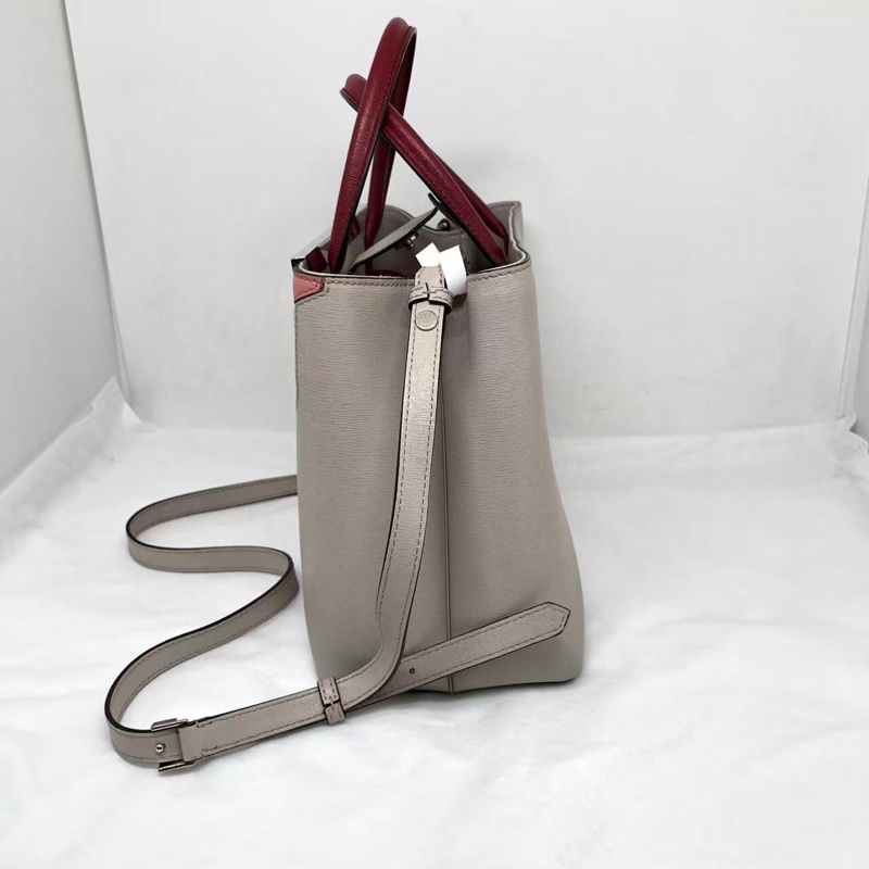 二手Fendi 2Jours灰色拼紫色怪獸印，配件肩帶-3