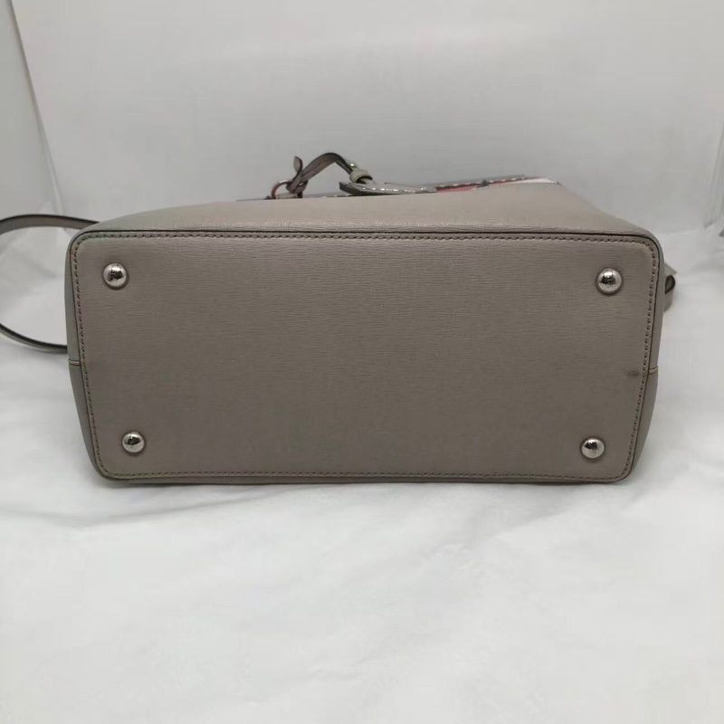 二手Fendi 2Jours灰色拼紫色怪獸印，配件肩帶-4