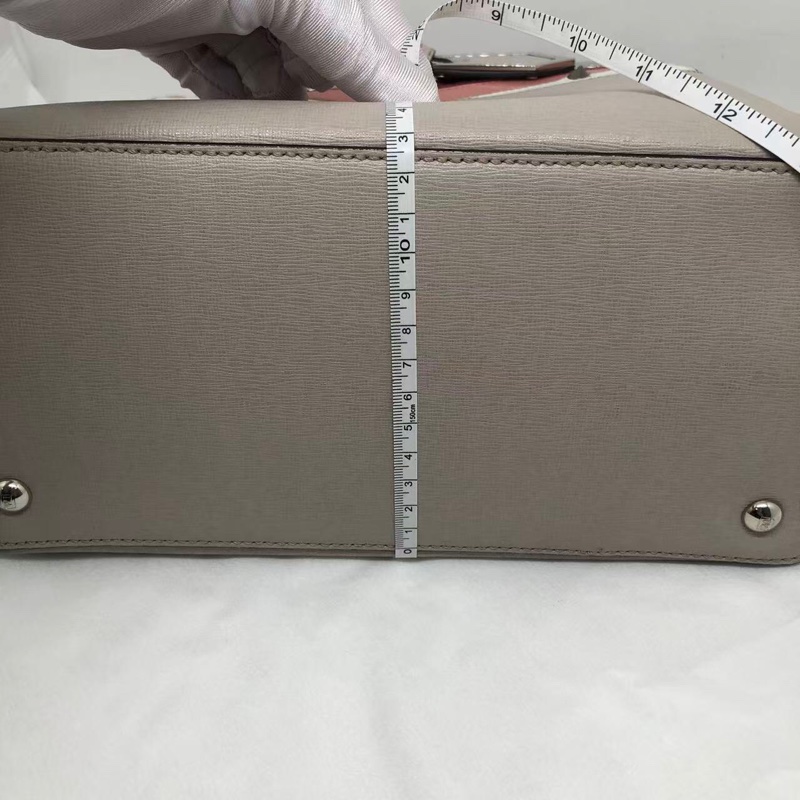 二手Fendi 2Jours灰色拼紫色怪獸印，配件肩帶-11