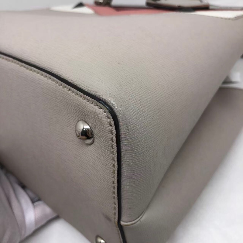 二手Fendi 2Jours灰色拼紫色怪獸印，配件肩帶-13