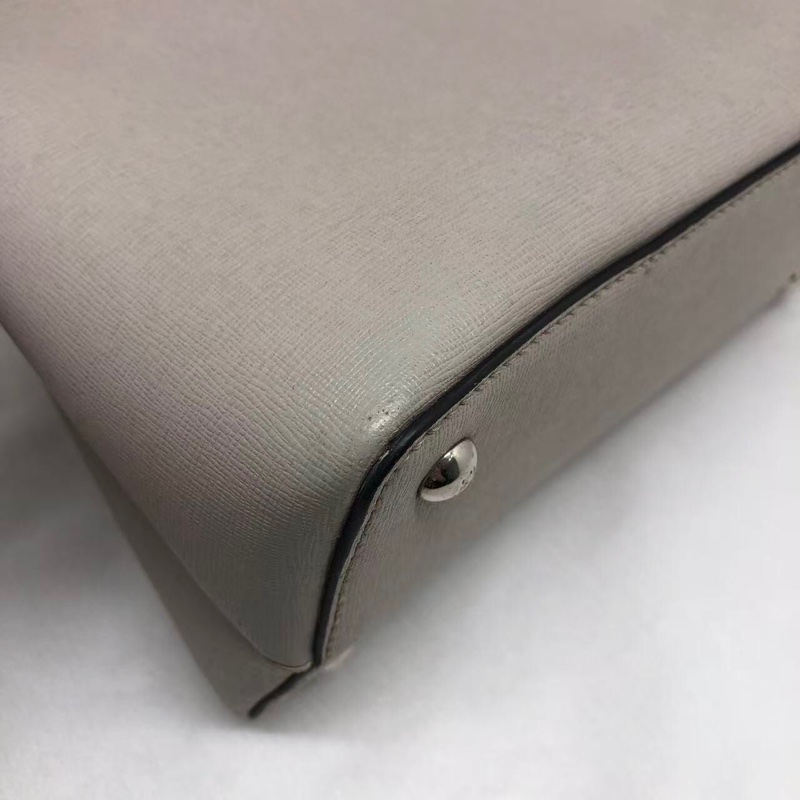 二手Fendi 2Jours灰色拼紫色怪獸印，配件肩帶-15