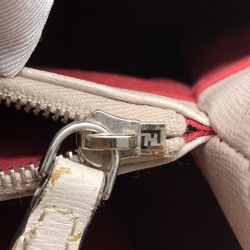 二手Fendi 2Jours灰色拼紫色怪獸印，配件肩帶-17