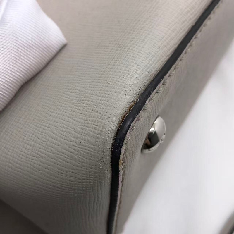 二手Fendi 2Jours灰色拼紫色怪獸印，配件肩帶-20