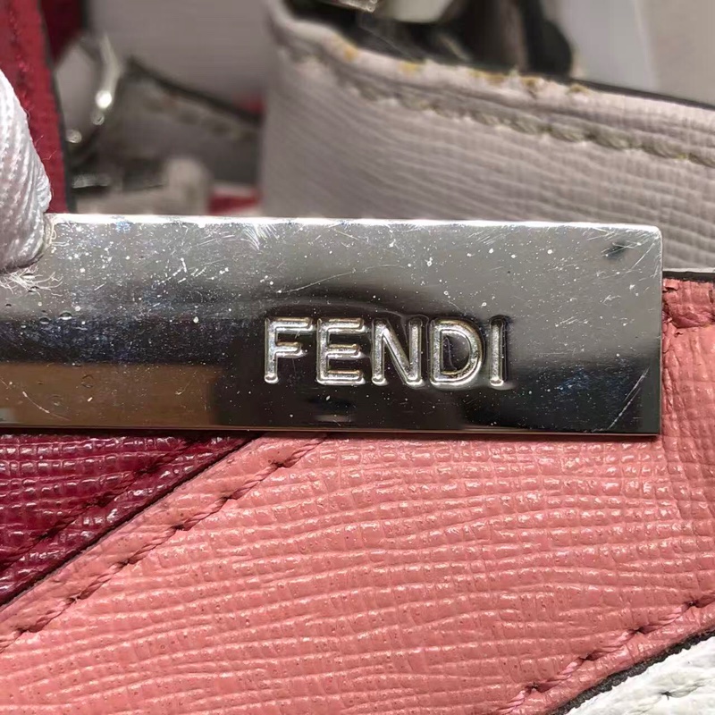 二手Fendi 2Jours灰色拼紫色怪獸印，配件肩帶-26