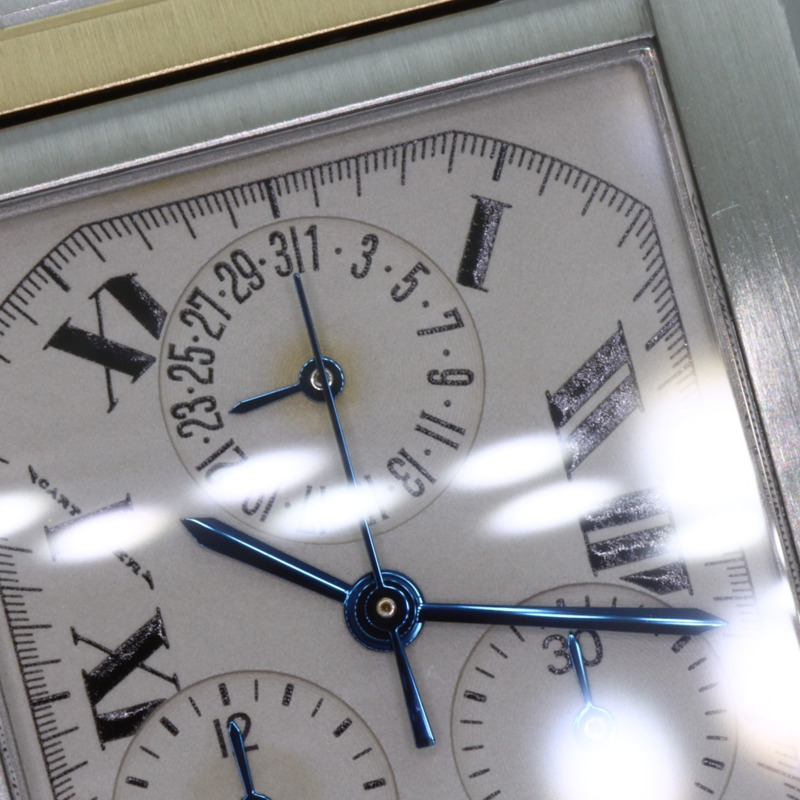 卡地亞 Tank Française Chrono Reflex W51004Q4 男士精鋼腕錶，18K 白金錶殼-24