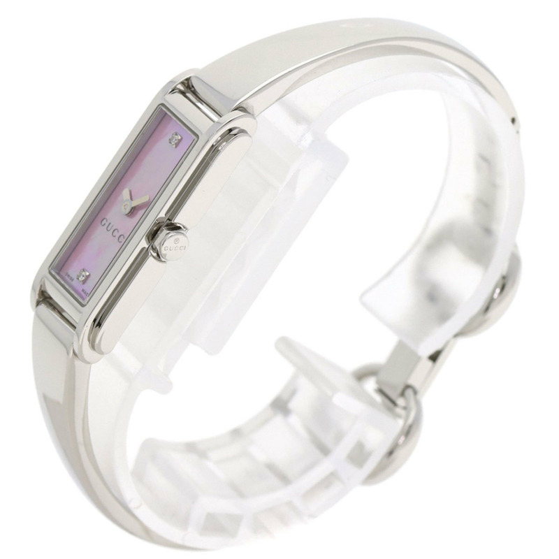 Gucci 109 G-Line 2P 鑲鑽不鏽鋼女錶-1