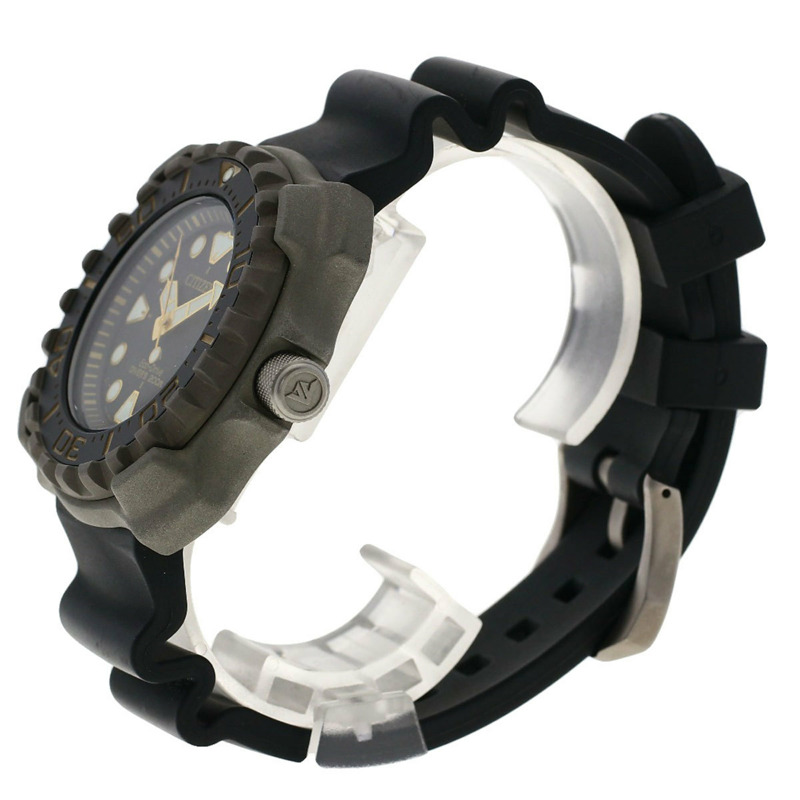 西鐵城 BN0220-16E Promaster Marine 男士鈦金屬橡膠腕錶-1