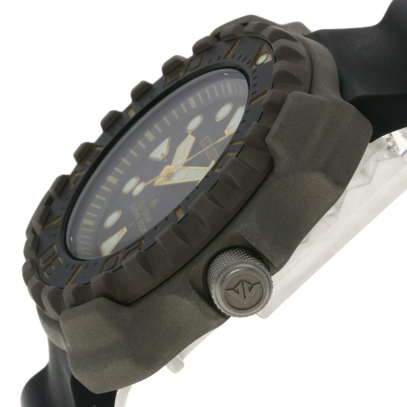 西鐵城 BN0220-16E Promaster Marine 男士鈦金屬橡膠腕錶-4