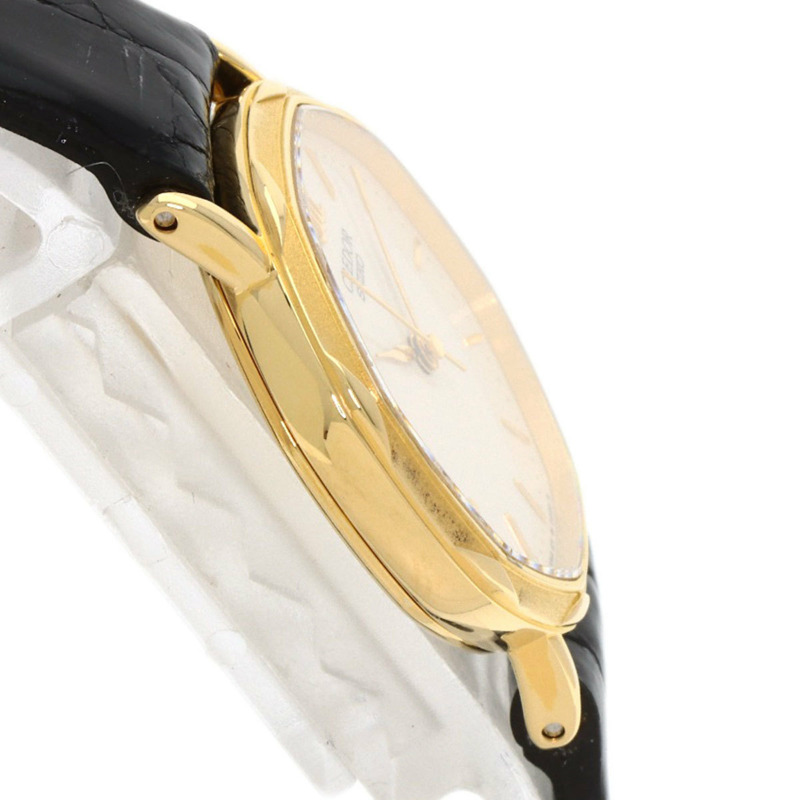 精工 1271-5000 Credor 女士腕錶，18K 黃金錶殼，皮革錶帶-5