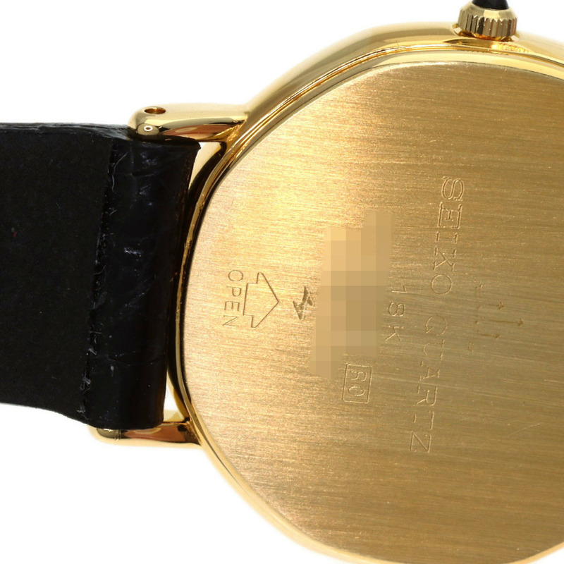 精工 1271-5000 Credor 女士腕錶，18K 黃金錶殼，皮革錶帶-20