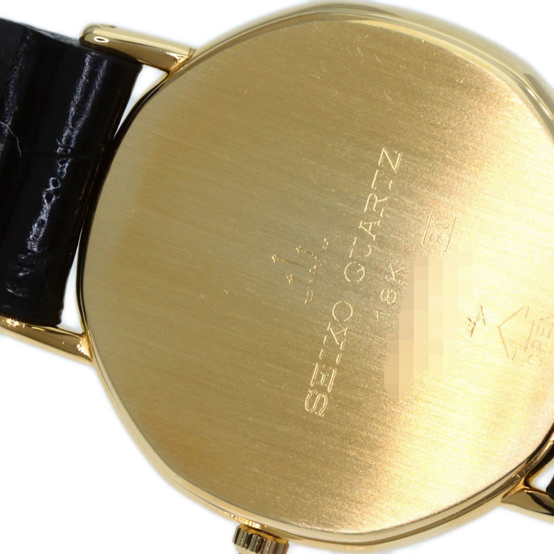 精工 1271-5000 Credor 女士腕錶，18K 黃金錶殼，皮革錶帶-21