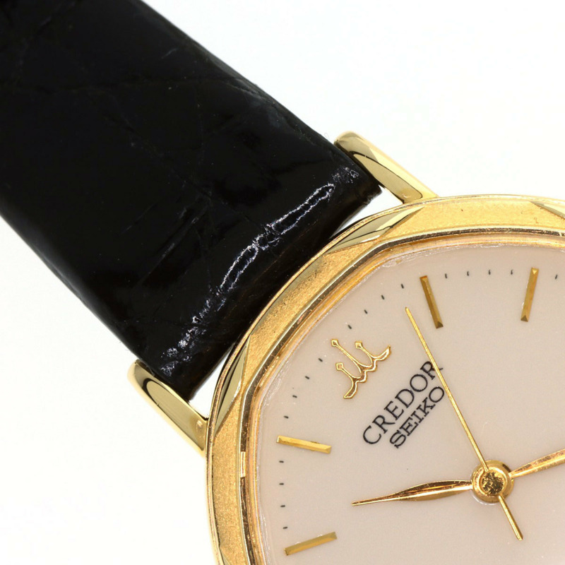 精工 1271-5000 Credor 女士腕錶，18K 黃金錶殼，皮革錶帶-26