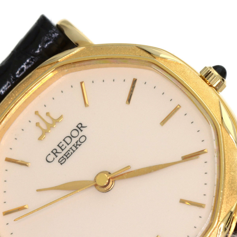 精工 1271-5000 Credor 女士腕錶，18K 黃金錶殼，皮革錶帶-27