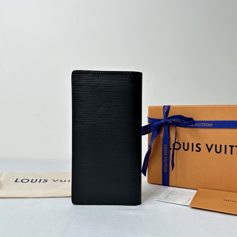 LV Brazza水波紋對開長夾-1