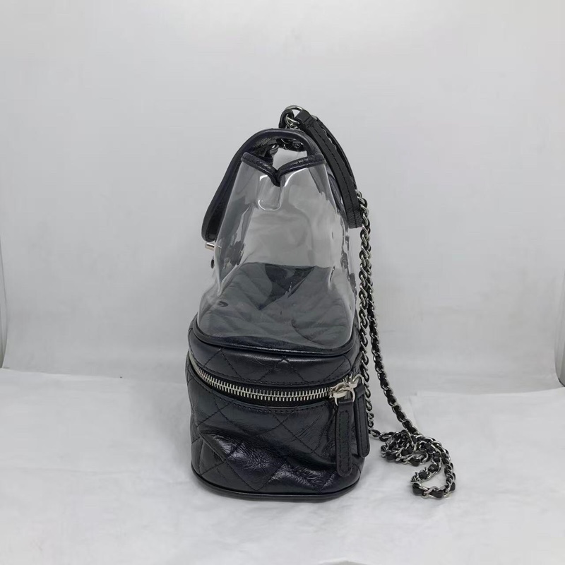 二手Chanel香奈兒牛皮拼pvc果凍鏈條單肩包，配件身份卡-3