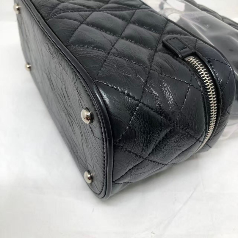 二手Chanel香奈兒牛皮拼pvc果凍鏈條單肩包，配件身份卡-16