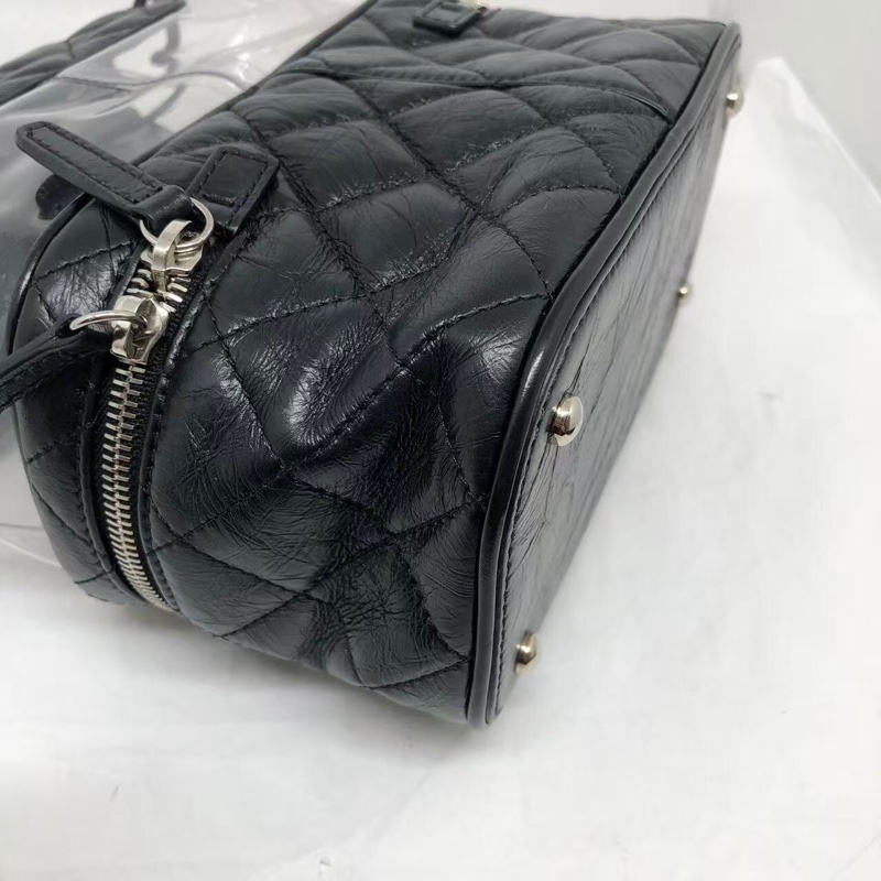 二手Chanel香奈兒牛皮拼pvc果凍鏈條單肩包，配件身份卡-17