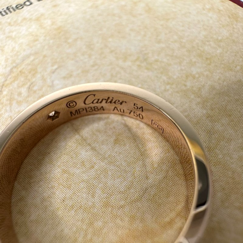 Cartier LOVE 18K玫瑰金單鑽戒指-9