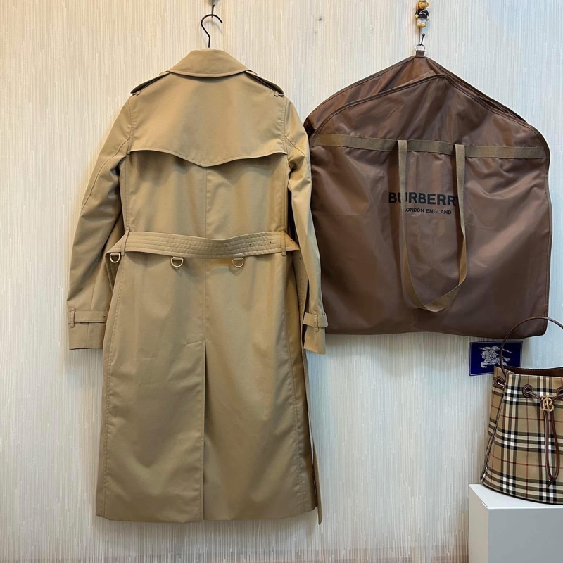 BURBERRY英國肯辛頓蜜色風衣UK2-3