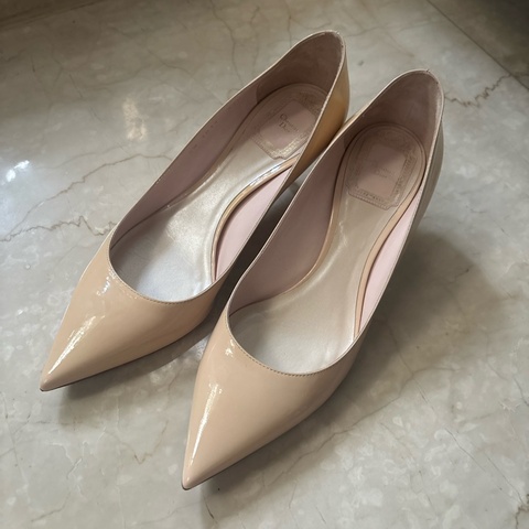 Dior 粉膚色37.5跟鞋