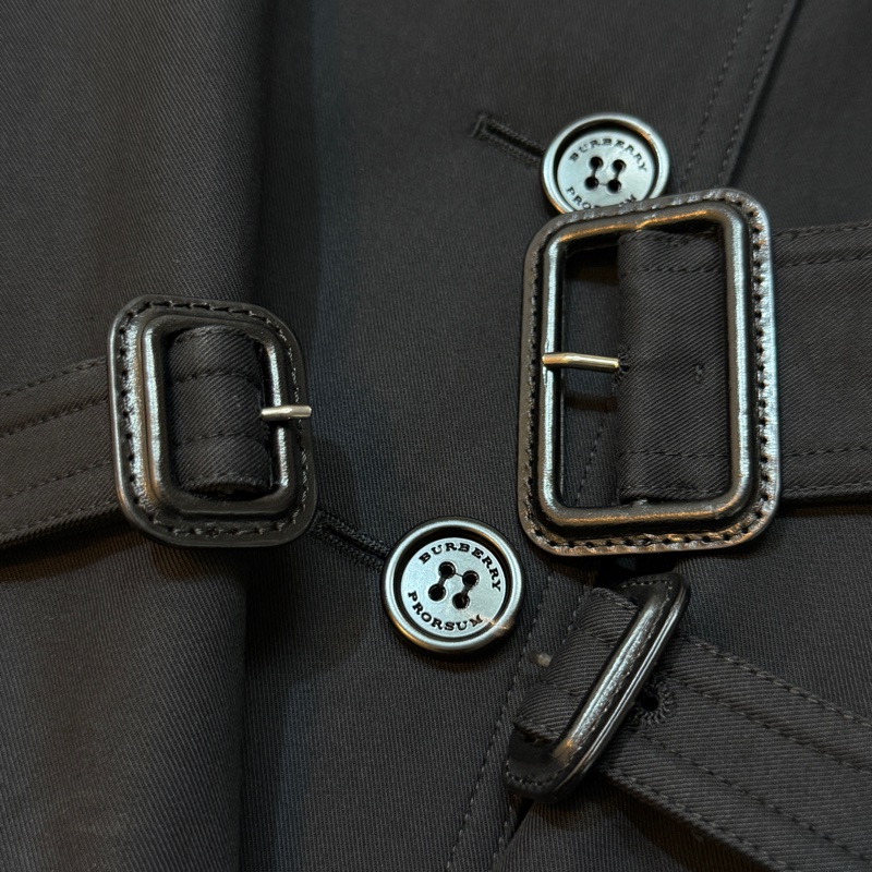 BURBERRY英國PRORSUM黑色風衣38-5