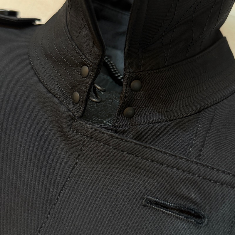 BURBERRY英國PRORSUM黑色風衣38-7