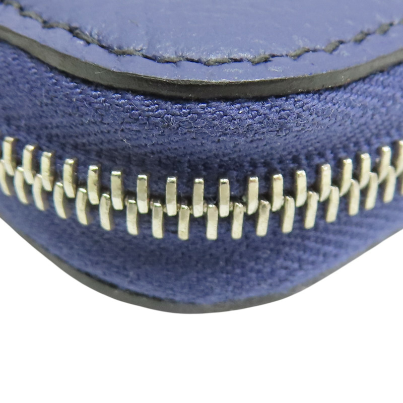 藍色 Epsom牛皮 Silk'in Compact 短夾 D刻【HERMES 愛馬仕】 D SI 003 DB-11