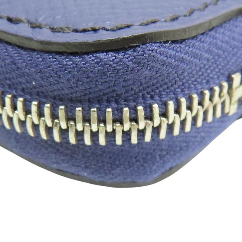 藍色 Epsom牛皮 Silk'in Compact 短夾 D刻【HERMES 愛馬仕】 D SI 003 DB-13