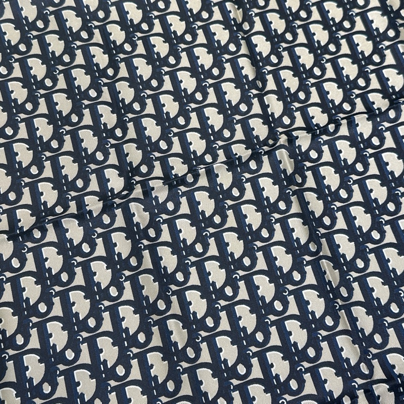 TW4556 Dior 迪奧 經典logo 真絲 方巾 Oblique Diortwin Square Scarf 70 x 70cm Blue Silk-13