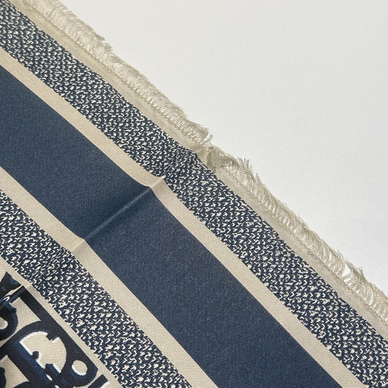 TW4556 Dior 迪奧 經典logo 真絲 方巾 Oblique Diortwin Square Scarf 70 x 70cm Blue Silk-14