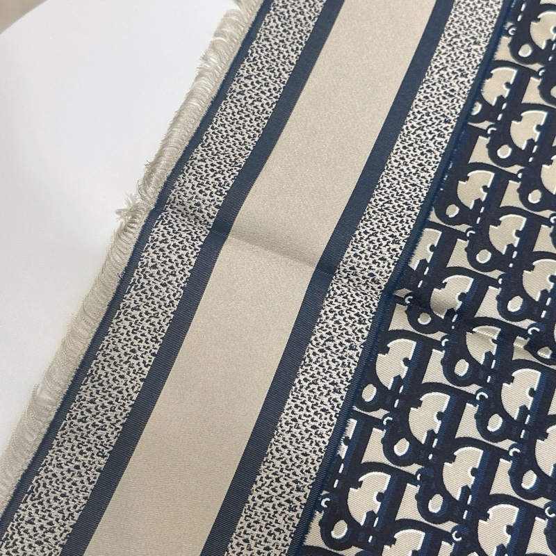 TW4556 Dior 迪奧 經典logo 真絲 方巾 Oblique Diortwin Square Scarf 70 x 70cm Blue Silk-19