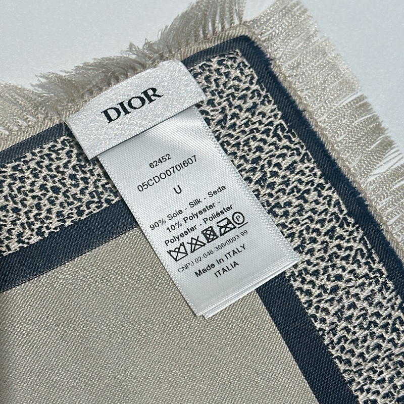 TW4556 Dior 迪奧 經典logo 真絲 方巾 Oblique Diortwin Square Scarf 70 x 70cm Blue Silk-21