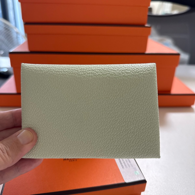 Hermes calv duo 氣泡綠錢包-6