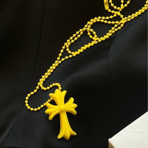 Chrome Hearts Silicone 胿膠項鍊 黃色