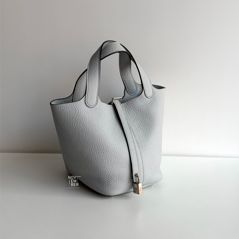 閒置新✨ Hermès 愛馬仕 Picotin18 聖杯藍銀釦-1