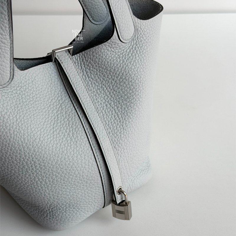 閒置新✨ Hermès 愛馬仕 Picotin18 聖杯藍銀釦-2