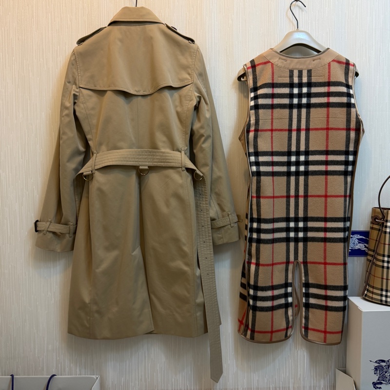 BURBERRY英國蜜色兩件式風衣UK6-3