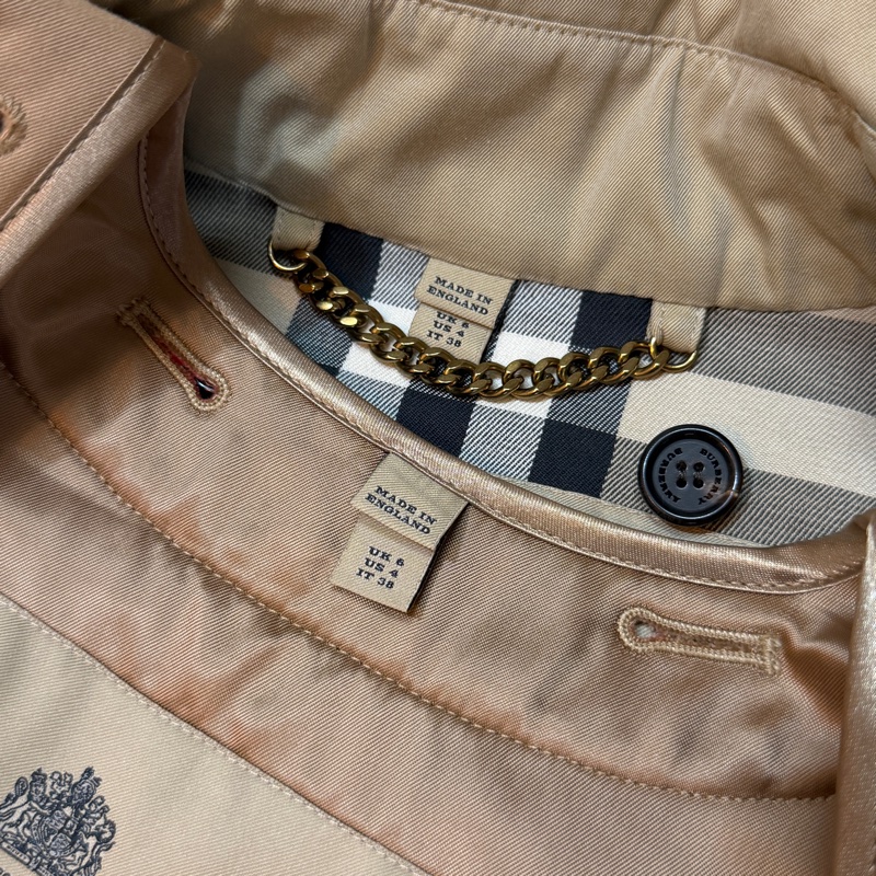 BURBERRY英國蜜色兩件式風衣UK6-12