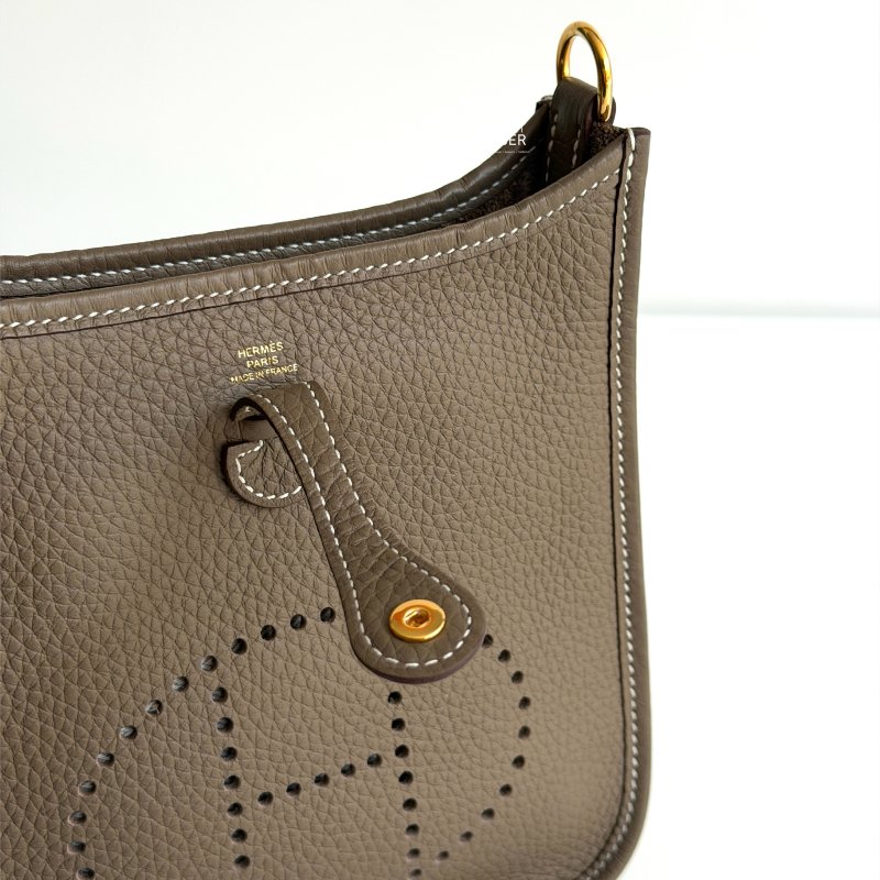 閒置新✨ 全配有購證🙌🏻 Hermès 愛馬仕 Evelyne Mini 大象灰金釦-2