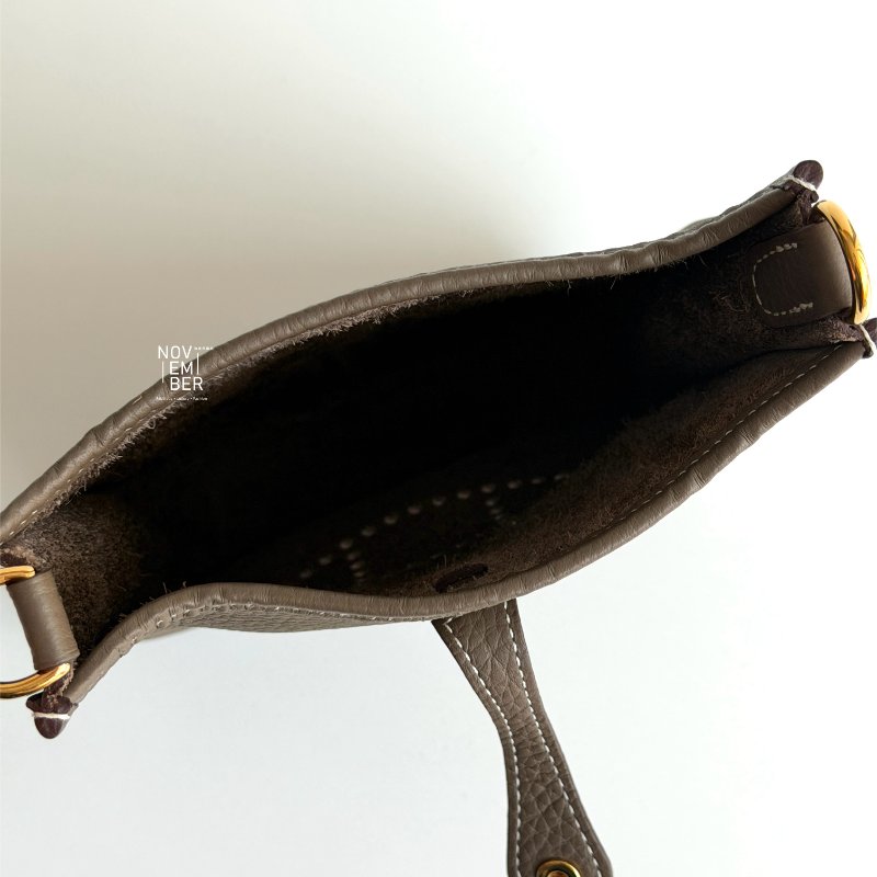 閒置新✨ 全配有購證🙌🏻 Hermès 愛馬仕 Evelyne Mini 大象灰金釦-4