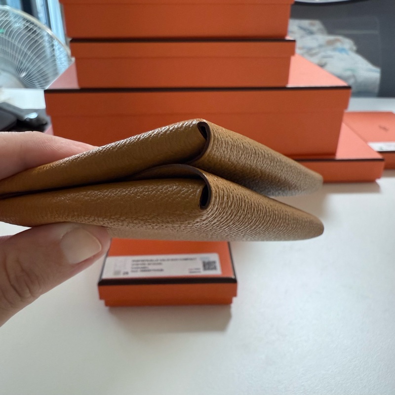 Hermes Calvin duo 摩卡色錢包-8